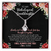 Alluring Beauty Necklace 14K White Gold Finish | 1 | Personalized To My Unbiological Granddaughter Necklace Family Together Birthday Gifts For Bonus Granddaughter Christmas Customized Gift Box Message Card | siriusteestore
