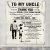 Personalized To My Uncle Blanket From Nephew For All The Times That I Forgot To Thank You Uncle Birthday Mothers Day Christmas Customized Fleece Blanket | siriusteestore