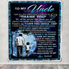 Personalized To My Uncle Blanket From Nephew Thank You Day By Day Uncle Birthday Fathers Day Thanksgiving Christmas Customized Bed Fleece Blanket | siriusteestore