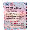 Personalized To My Uncle Blanket From Niece Nephew Letter Mail To Uncle Gifts Happy Birthday Gifts Fathers Day Christmas Custom Name Fleece Throw Blanket | siriusteestore