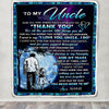 Personalized To My Uncle Blanket From Niece Thank You Day By Day Uncle Birthday Fathers Day Thanksgiving Christmas Customized Bed Fleece Blanket | siriusteestore