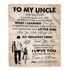 Personalized To My Uncle Gifts Blanket From Niece Thank You My Hero Uncle Birthday Gift Fathers Day Thanksgiving Christmas Customized Fleece Throw Blanket | siriusteestore