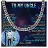 Cuban Link Chain Necklace Stainless Steel | 1 | Personalized To My Uncle Necklace From Niece Thank You Day By Day Uncle Birthday Gifts Fathers Day Christmas Customized Gift Box Message Card | siriusteestore