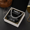 Cuban Link Chain Necklace Stainless Steel | 2 | Personalized To My Uncle Necklace Gift From Niece Nephew I Love You Protect Encourage Love Uncle Gifts For Men Birthday Fathers Day Gift Box Message Card | https://siriusteestore.
