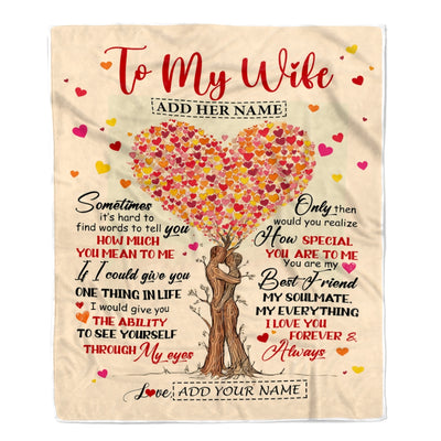 Personalized To My Wife Blanket From Husband Heart Tree How Special You Are My Soulmate Best Friend Customized Anniversary Birthday Christmas Fleece Blanket | siriusteestore