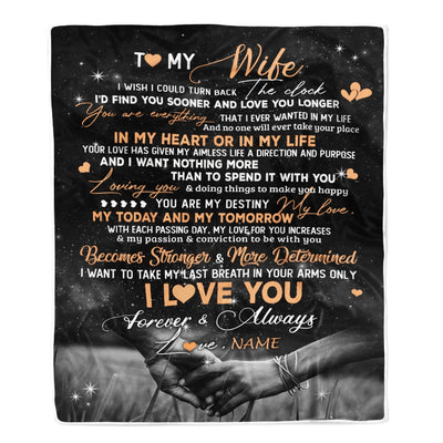 Personalized To My Wife Blanket From Husband I'd Find You Sooner Love You Longer Wife Anniversary Wedding Valentines Day Christmas Fleece Throw Blanket | siriusteestore