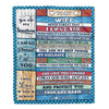 Personalized To My Wife Blanket From Husband Wood My Souldmate Wife Birthday Wedding Anniversary Valentines Day Christmas Customized Gift Fleece Blanket | siriusteestore