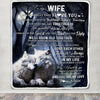 Personalized To My Wife Blankets From Husband Wolf Never Forget That I Love You Wife Birthday Wedding Anniversary Christmas Customized Fleece Blanket | siriusteestore