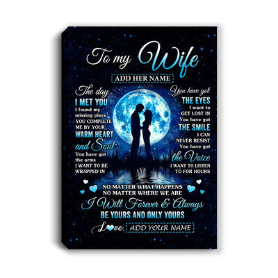 Personalized To My Wife Canvas The Day I Met You Husband Birthday Anniversary Romantic Valentines Day Gifts For Her Christmas Custom Wall Art Print Framed Canvas | siriusteestore