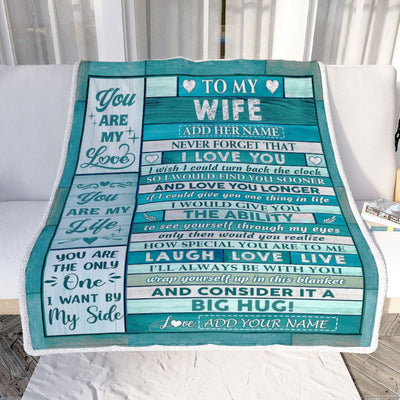 Personalized To My Wife From Husband Blanket Wood You Are My Love Birthday Gifts For Wife Anniversary Wedding For Her Valentines Day Christmas Fleece Blanket | siriusteestore