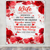 Personalized To My Wife Gifts From Husband Blanket Rose Flower Anniversary Birthday Gifts Wife Romantic For Her Christmas Custom Fleece Throw Blanket | siriusteestore
