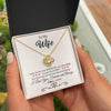 Love Knot Necklace 18K Yellow Gold Finish | 2 | Personalized To My Wife Necklace For Women I Love You Wife From Husband Birthday Anniversary Wedding Valentines Day Pendant Customized Gift Box Message Card | siriusteestore