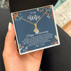 Alluring Beauty Necklace 18K Yellow Gold Finish | 2 | Personalized To My Wife Necklace From Husband 1 Year Wedding Anniversary For Her 1st Anniversary For Her 1 Years Anniversary Customized Gift Box Message Card | siriusteestore