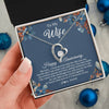 Forever Love Necklace 14K White Gold Finish | 2 | Personalized To My Wife Necklace From Husband 1 Year Wedding Anniversary For Her 1st Anniversary For Her 1 Years Anniversary Customized Gift Box Message Card | siriusteestore