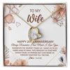 Forever Love Necklace 18K Yellow Gold Finish | Personalized To My Wife Necklace From Husband 20 Years Anniversary For Her 20th Anniversary 20 Years Wedding Anniversary For Her Customized Gift Box Message Card | siriusteestore