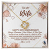 Love Knot Necklace 18K Yellow Gold Finish | Personalized To My Wife Necklace From Husband 20 Years Anniversary For Her 20th Anniversary 20 Years Wedding Anniversary For Her Customized Gift Box Message Card | siriusteestore