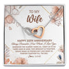 Interlocking Hearts Necklace Stainless Steel & Rose Gold Finish | 1 | Personalized To My Wife Necklace From Husband 35 Years Anniversary For Her 35th Anniversary 35 Years Wedding Anniversary For Her Customized Gift Box Message Card | siriusteestore