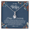 Alluring Beauty Necklace 14K White Gold Finish | 1 | Personalized To My Wife Necklace From Husband 35 Years Wedding Anniversary For Her 35th Anniversary For Her 35 Years Anniversary Customized Gift Box Message Card | siriusteestore