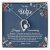 Forever Love Necklace 14K White Gold Finish | 1 | Personalized To My Wife Necklace From Husband 35 Years Wedding Anniversary For Her 35th Anniversary For Her 35 Years Anniversary Customized Gift Box Message Card | siriusteestore