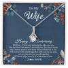 Alluring Beauty Necklace 14K White Gold Finish | 1 | Personalized To My Wife Necklace From Husband 3 Years Wedding Anniversary For Her 3rd Anniversary For Her 3 Years Anniversary Customized Gift Box Message Card | siriusteestore