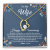Forever Love Necklace 18K Yellow Gold Finish | 1 | Personalized To My Wife Necklace From Husband 40 Years Wedding Anniversary For Her 40th Anniversary For Her 40 Years Anniversary Customized Gift Box Message Card | siriusteestore