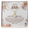 Alluring Beauty Necklace 18K Yellow Gold Finish | Personalized To My Wife Necklace From Husband 6 Years Anniversary For Her 6th Anniversary 6 Years Wedding Anniversary For Her Customized Gift Box Message Card | siriusteestore