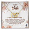 Interlocking Hearts Necklace 18K Yellow Gold Finish | Personalized To My Wife Necklace From Husband 6 Years Anniversary For Her 6th Anniversary 6 Years Wedding Anniversary For Her Customized Gift Box Message Card | siriusteestore