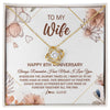Love Knot Necklace 18K Yellow Gold Finish | Personalized To My Wife Necklace From Husband 8 Years Anniversary For Her 8th Anniversary 8 Years Wedding Anniversary For Her Customized Gift Box Message Card | siriusteestore