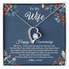 Forever Love Necklace 14K White Gold Finish | 1 | Personalized To My Wife Necklace From Husband 8 Years Wedding Anniversary For Her 8th Anniversary For Her 8 Years Anniversary Customized Gift Box Message Card | siriusteestore