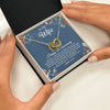 Interlocking Hearts Necklace 18K Yellow Gold Finish | 2 | Personalized To My Wife Necklace From Husband 8 Years Wedding Anniversary For Her 8th Anniversary For Her 8 Years Anniversary Customized Gift Box Message Card | siriusteestore