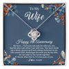Love Knot Necklace 14K White Gold Finish | 1 | Personalized To My Wife Necklace From Husband 8 Years Wedding Anniversary For Her 8th Anniversary For Her 8 Years Anniversary Customized Gift Box Message Card | siriusteestore