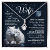 Alluring Beauty Necklace 14K White Gold Finish | 1 | Personalized To My Wife Necklace From Husband I Want You Wolf Wife Birthday Anniversary Romantic Valentines Day Christmas Customized Gift Box Message Card | siriusteestore
