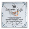 Interlocking Hearts Necklace | Personalized To My Wife Necklace From Husband I Will Love You Always Wife Birthday Anniversary Valentines Day Christmas Customized Gift Box Message Card | siriusteestore