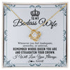 Love Knot Necklace 18K Yellow Gold Finish | 1 | Personalized To My Wife Necklace From Husband I Will Love You Always Wife Birthday Anniversary Valentines Day Christmas Customized Gift Box Message Card | siriusteestore