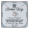 Love Knot Necklace | Personalized To My Wife Necklace From Husband I Will Love You Always Wife Birthday Anniversary Valentines Day Christmas Customized Gift Box Message Card | siriusteestore