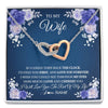 Interlocking Hearts Necklace Stainless Steel & Rose Gold Finish | 1 | Personalized To My Wife Necklace From Husband Love You Forever Wife Birthday Anniversary Wedding Valentines Day Christmas Customized Gift Box Message Card | siriusteestore