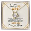 Forever Love Necklace 18K Yellow Gold Finish | 1 | Personalized To My Wife Necklace From Husband Whenever You Feel for Her Birthday Anniversary Valentines Day Christmas Pendant Customized Gift Box Message Card | siriusteestore