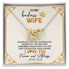 Interlocking Hearts Necklace 18K Yellow Gold Finish | 1 | Personalized To My Wife Necklace From Husband Whenever You Feel for Her Birthday Anniversary Valentines Day Christmas Pendant Customized Gift Box Message Card | siriusteestore