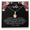 Alluring Beauty Necklace 18K Yellow Gold Finish | 1 | Personalized To My Wife Necklace From Husband You Are My Partner Wife Birthday Anniversary Wedding Valentines Day Christmas Customized Gift Box Message Card | siriusteestore