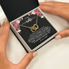 Interlocking Hearts Necklace 18K Yellow Gold Finish | 2 | Personalized To My Wife Necklace From Husband You Are My Partner Wife Birthday Anniversary Wedding Valentines Day Christmas Customized Gift Box Message Card | siriusteestore