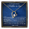 Forever Love Necklace 18K Yellow Gold Finish | 1 | Personalized To My Wonderful Mother In Law Necklace From Daughter In Law A Strong Women Mother Birthday Mothers Day Christmas Customized Gift Box Message Card | siriusteestore