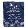 Personalized To My Yaya Gifts Blanket From Kids Grandkids Blue Flower Love You Birthday Gifts For Yaya Mothers Day Christmas Yaya Fleece Throw Blanket | siriusteestore
