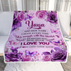 Personalized To My Yaya Gifts Blanket From Kids Grandkids Purple Floral Birthday Gifts For Yaya Mothers Day Thanksgiving Christmas Custom Fleece Blanket | siriusteestore