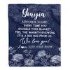 Personalized To My Yiayia Gifts Blanket From Granddaughter Grandson Blue Flower Love You Birthday Gifts For Yiayia Mothers Day Christmas Yiayia Fleece Blanket | siriusteestore