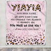 Personalized To My Yiayia Gifts From Granddaughter Blanket Pink Leopard Happy Birthday Gifts For Yiayia Mothers Day Christmas Customized Fleece Throw Blanket | siriusteestore