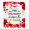 Personalized To My Yiayia Gifts From Granddaughter Blanket Rose Flower Anniversary Birthday Gifts Yiayia Mothers Day Thanksgiving Christmas Fleece Blanket | siriusteestore