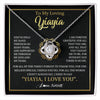 Love Knot Necklace 14K White Gold Finish | 1 | Personalized To My Yiayia Gifts Necklace From Granddaughter Grandson Grateful Thank You Yiayia Birthday Mothers Day Christmas Customized Gift Box Message Card | siriusteestore