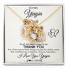 Forever Love Necklace 18K Yellow Gold Finish | 1 | Personalized To My Yiayia Necklace From Granddaughter Thank You Lion Yiayia Gift For Mothers Day Birthday Gift Christmas For Yiayia Gift Box Message Card | siriusteestore