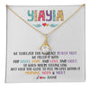Alluring Beauty Necklace 18K Yellow Gold Finish | 1 | Personalized To My Yiayia Necklace From Grandkids Granddaughter We Squeezed This Necklace Yiayia Birthday Mothers Day Customized Gift Box Message Card | siriusteestore