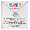 Love Knot Necklace 14K White Gold Finish | 1 | Personalized To My Yiayia Necklace From Grandkids Granddaughter We Squeezed This Necklace Yiayia Birthday Mothers Day Customized Gift Box Message Card | siriusteestore